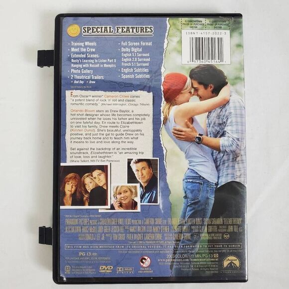 Elizabethtown DVD Full Screen Edition Orlando Bloom Kirsten Dunst Romantic Drama - Picture 3 of 3
